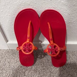 Tory Burch Red and Orange Sandals